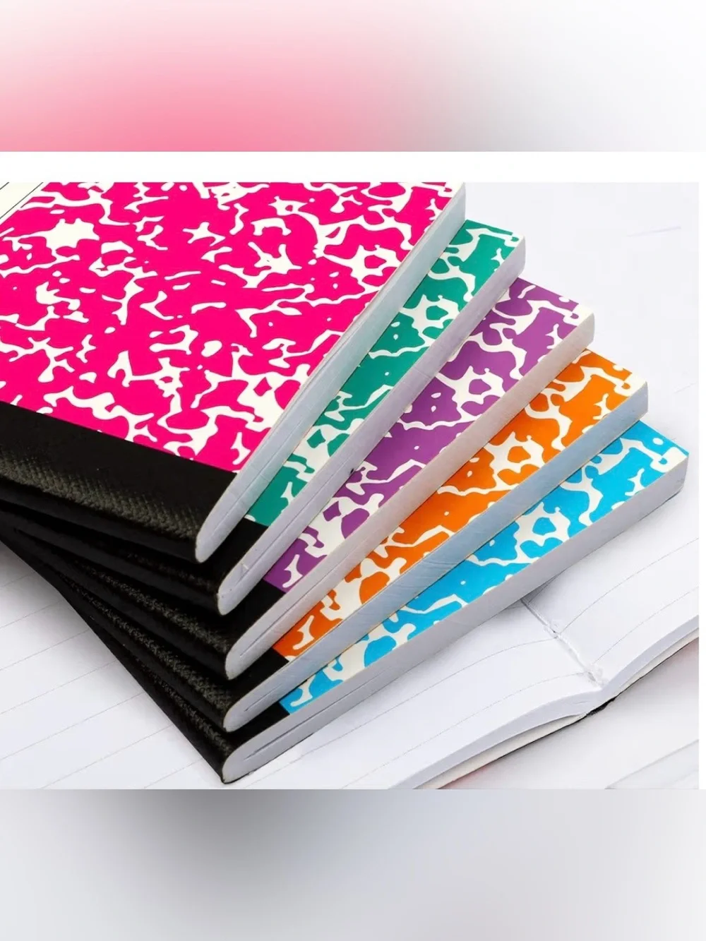 5 Mini Composition Notebooks Set - Assorted Bright Colors